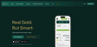 Website von Bretton Woods Gold mit App-Ansicht