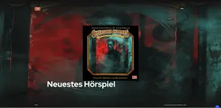 Website von Titania Medien mit Hörspiel-Cover